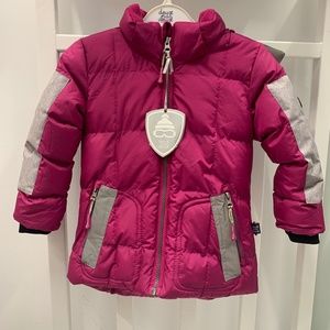Deux par deux winter jacket pink and grey size 4